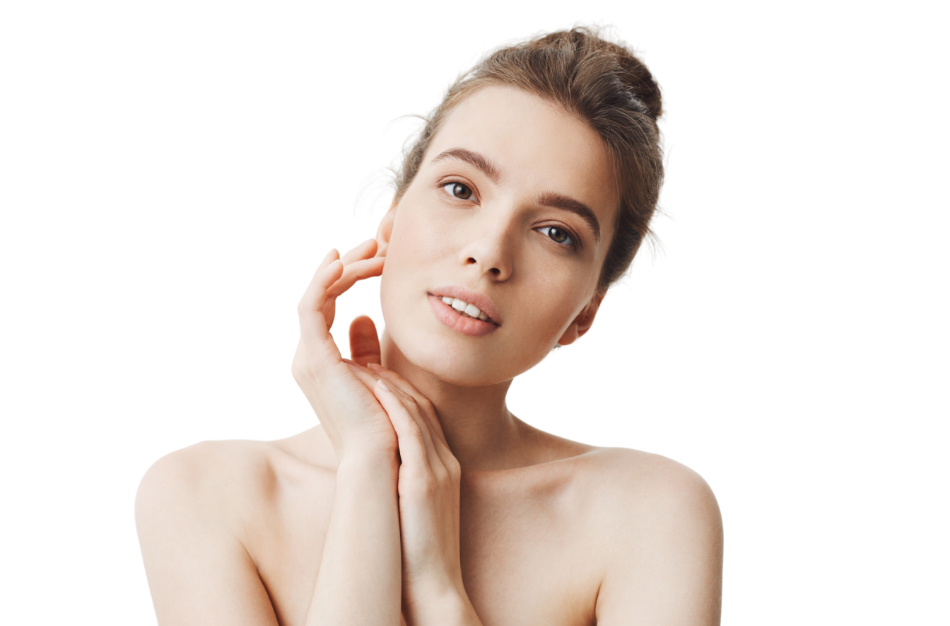 charming-relaxed-gentle-young-woman-making-cosmetological-procedure-applying-facial-cream-face-with-fingers-smiling-broadly-feeling-perfect-taking-care-skin 1